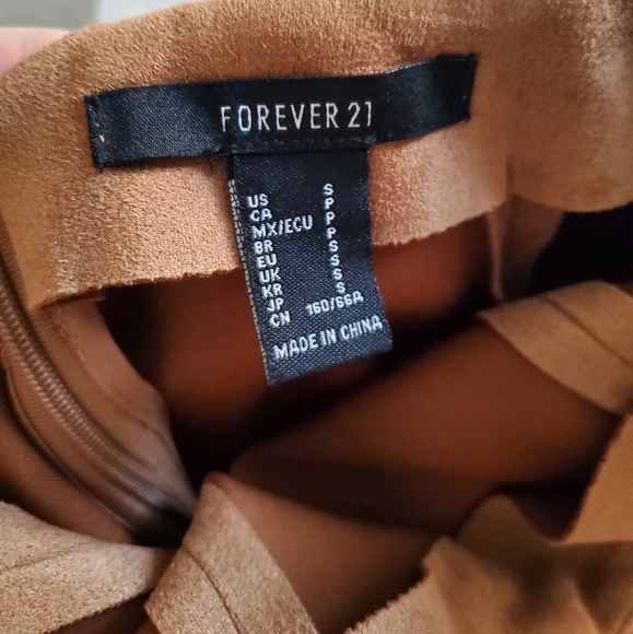 Forever 21 suede lace up mini skirt - Picture 2 of 5